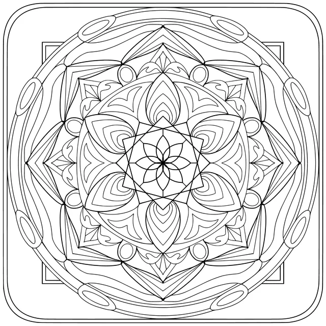 Colorful Geometric Mandala Pattern