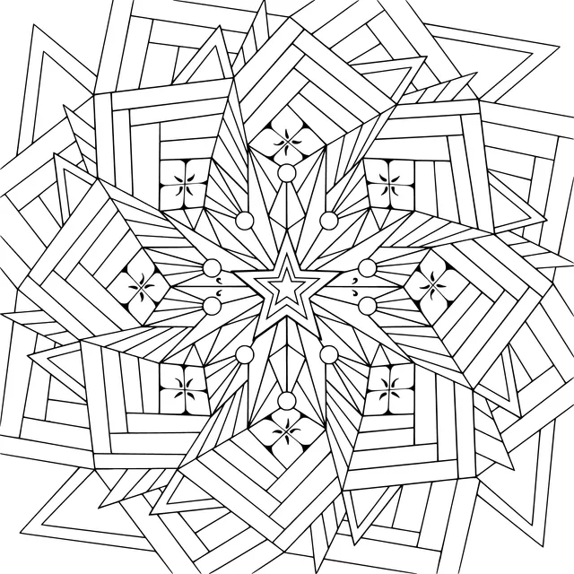 Colorful Geometric Star Pattern