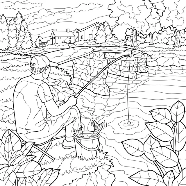 Angler by the River