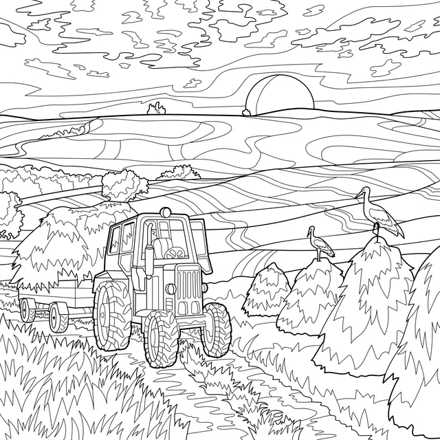 Harvest Scene in the Countryside