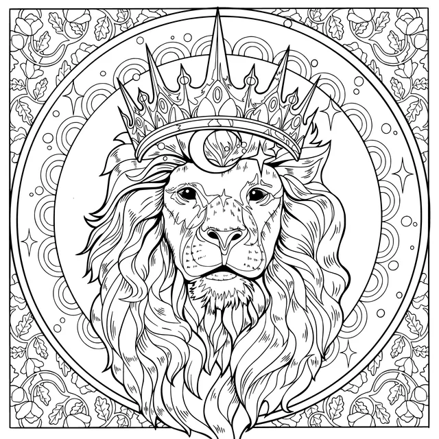 Lion Wearing a Crown