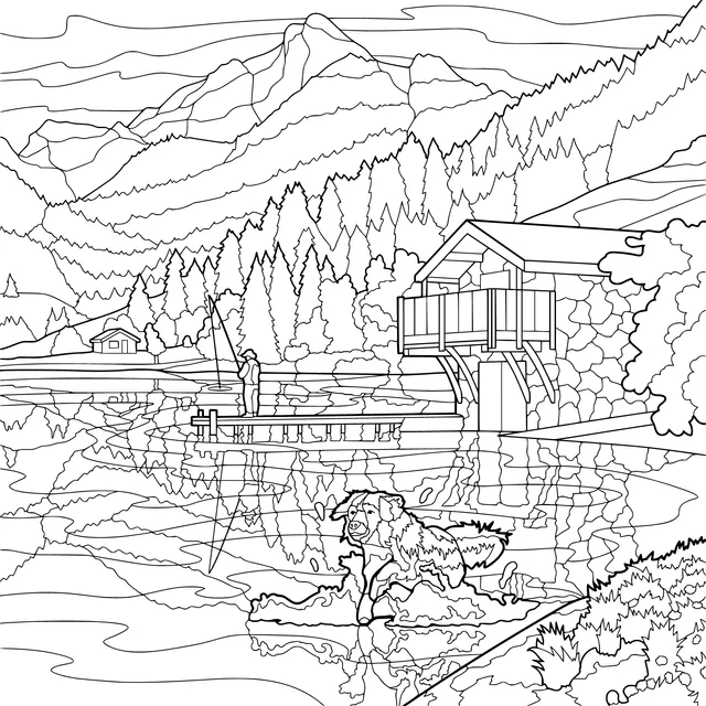 Fishing and Frolicking by the Lakeside Cabin