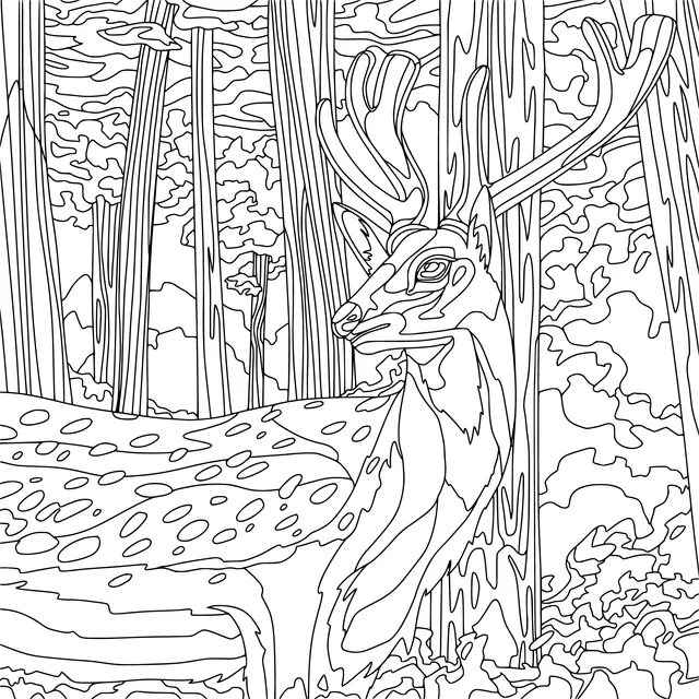 Sika Deer in the Forest