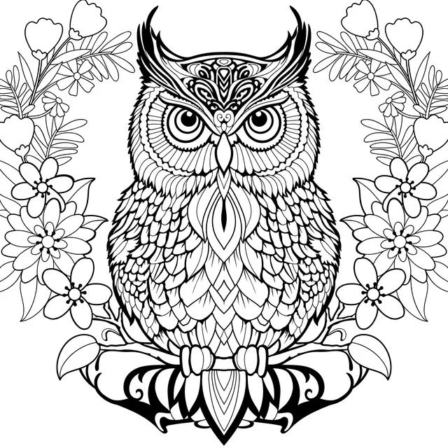 Colorful Patterned Owl
