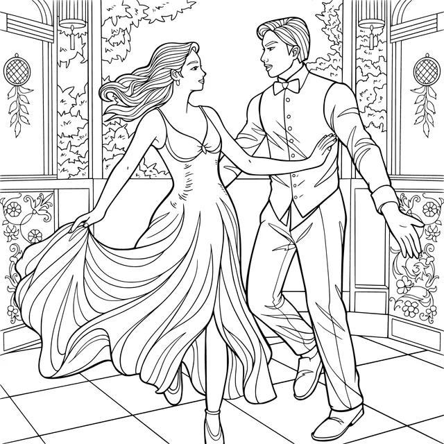 Couple Dancing Gracefully