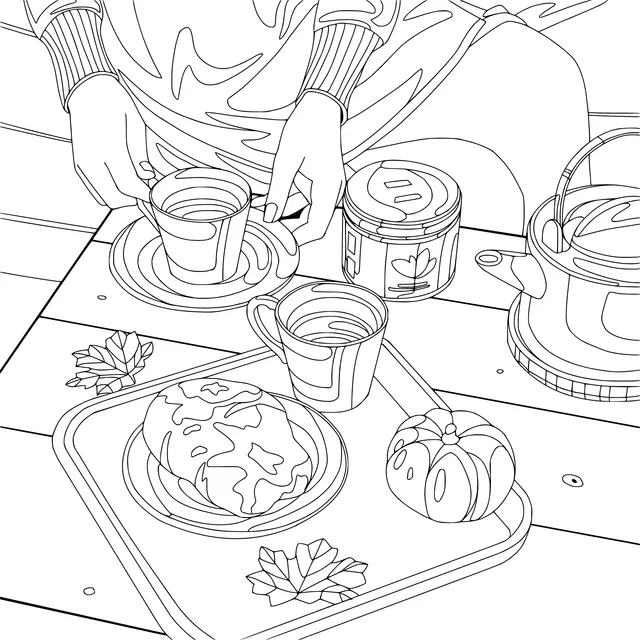 Autumn Afternoon Tea Time
