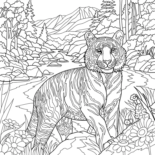 Tiger by the Stream