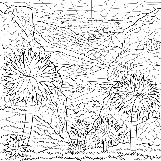 Tropical scenery in the valley