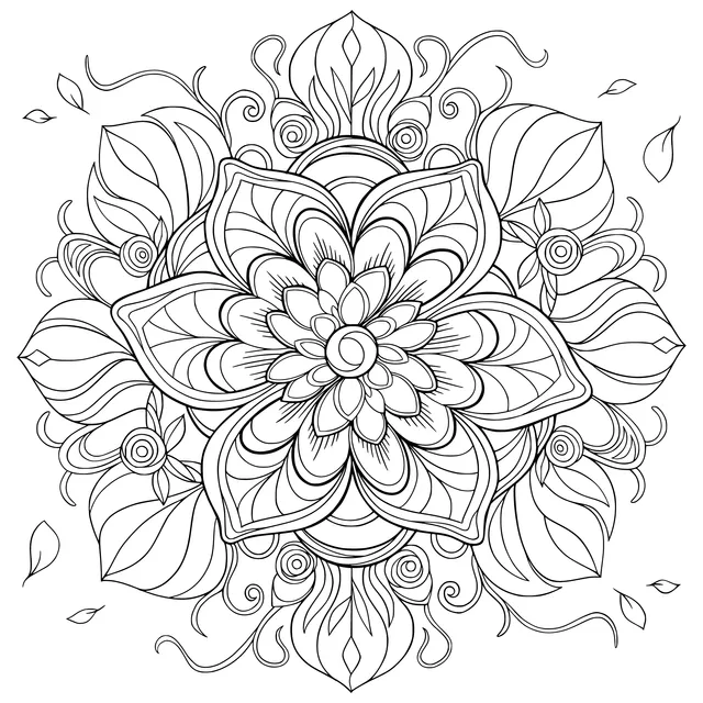 Colorful Floral Mandala Pattern