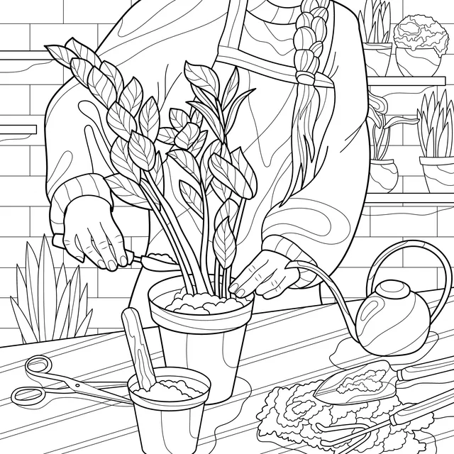 Taking care of potted plants