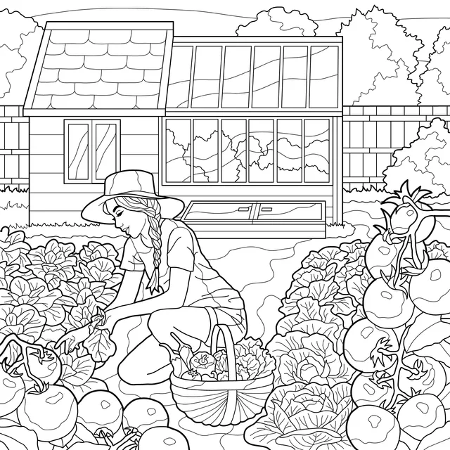 Working in the Vegetable Garden