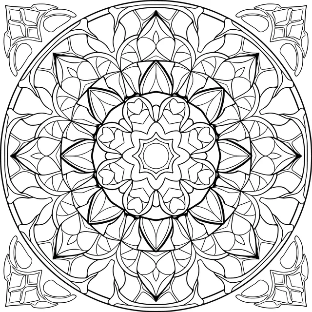 Colorful Geometric Mandala Pattern