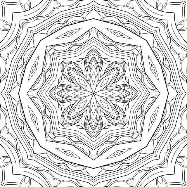 Colorful Geometric Mandala Pattern