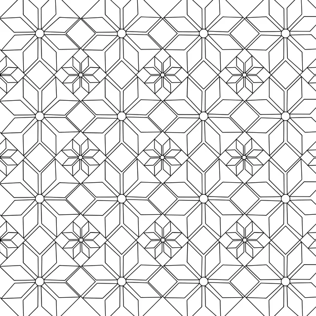 Colorful Geometric Floral Pattern