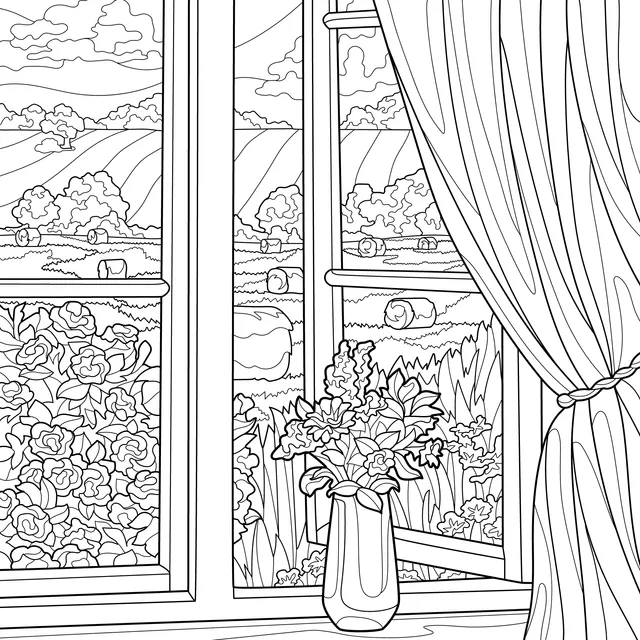 Vase View by the Rural Window