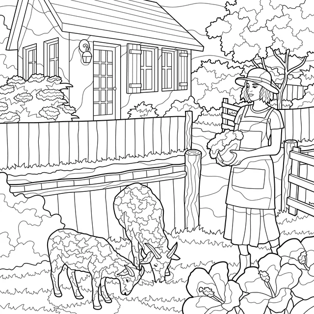 Shepherdess beside the Farmhouse