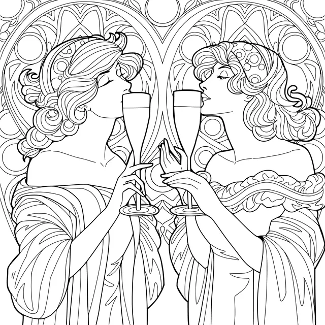 Ladies Toasting Together