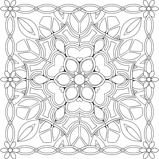 Colorful Geometric Floral Pattern