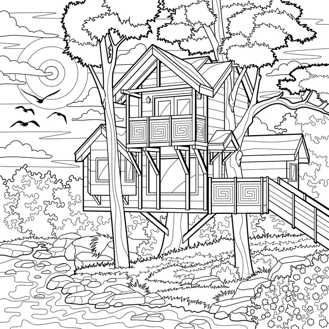 Tree - house by the River