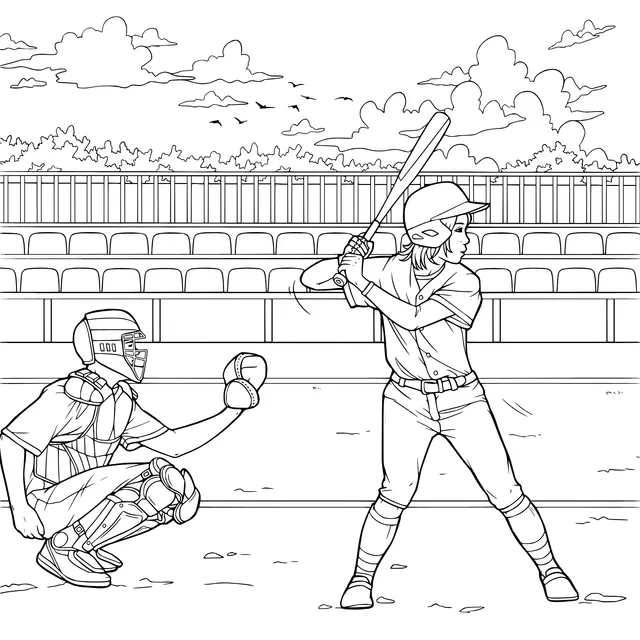Batter and catcher in a baseball game