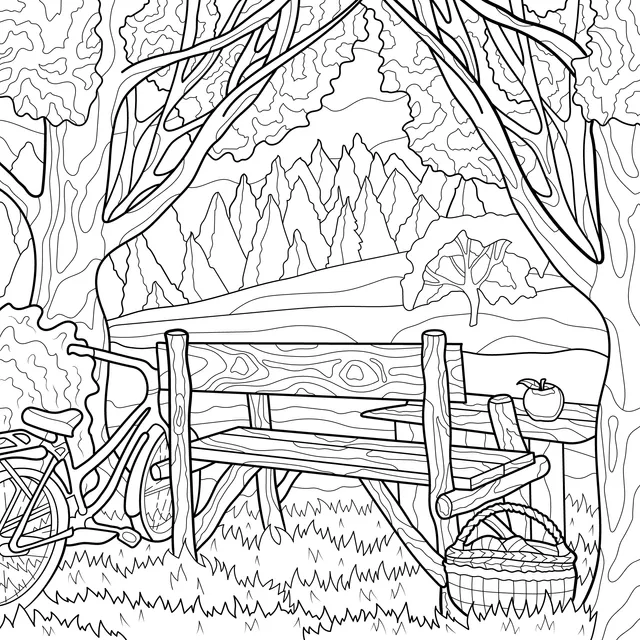 Autumn park - a place for rest