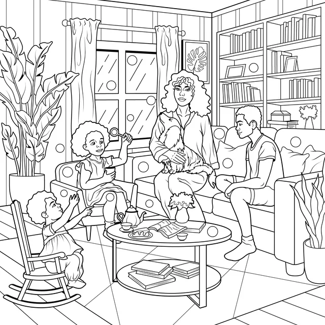 Warm family moment
