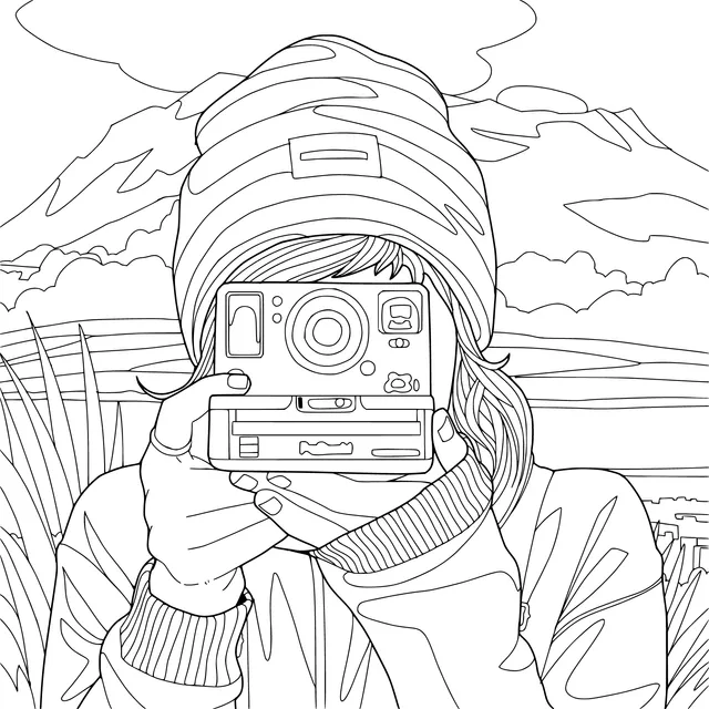 Person taking photos outdoors