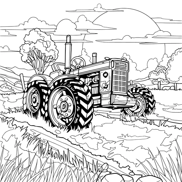 Tractor in the Field