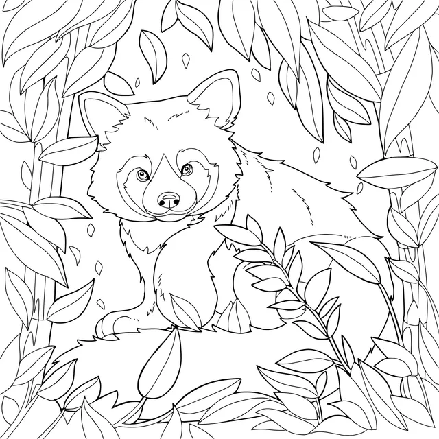 Red panda in the forest
