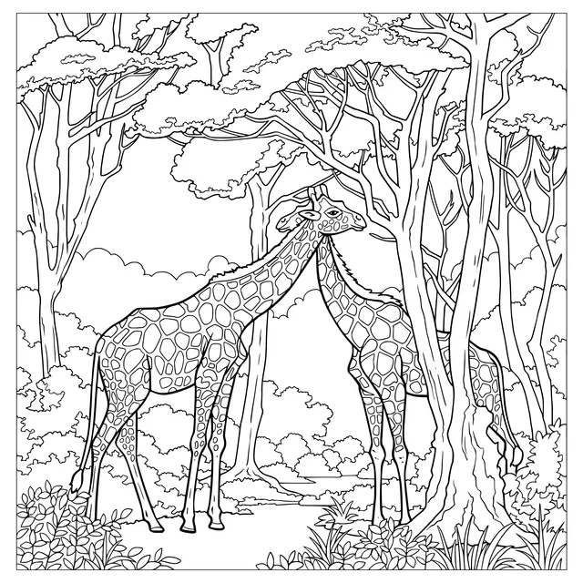 Giraffes in the Jungle