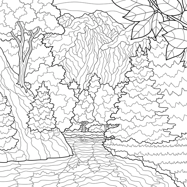 Mountain Stream Landscape