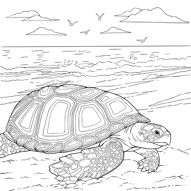 A Sea Turtle on the Beach