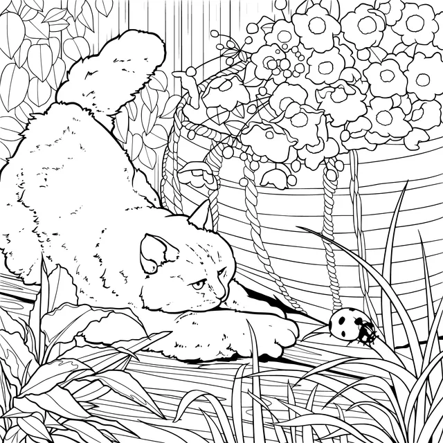 Cat and Ladybug