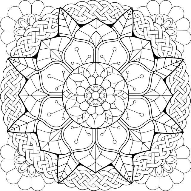 Colorful Geometric Floral Pattern