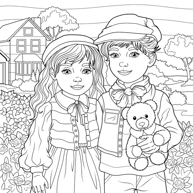 Two Children in the Garden