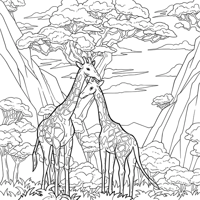 Giraffes in the Canyon