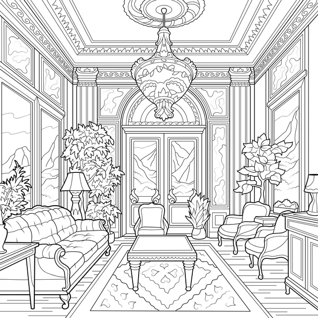 Exquisitely Decorated Living Room