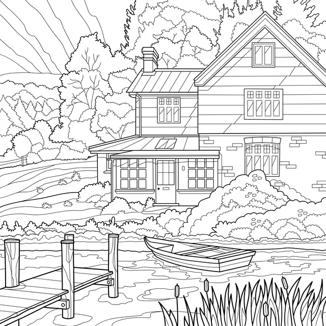 Lake - side Log Cabin