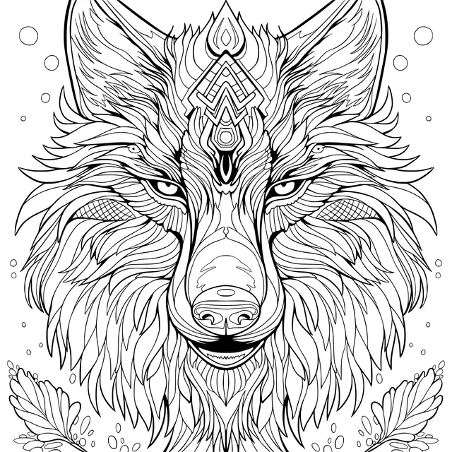 Fantasy Blue Wolf