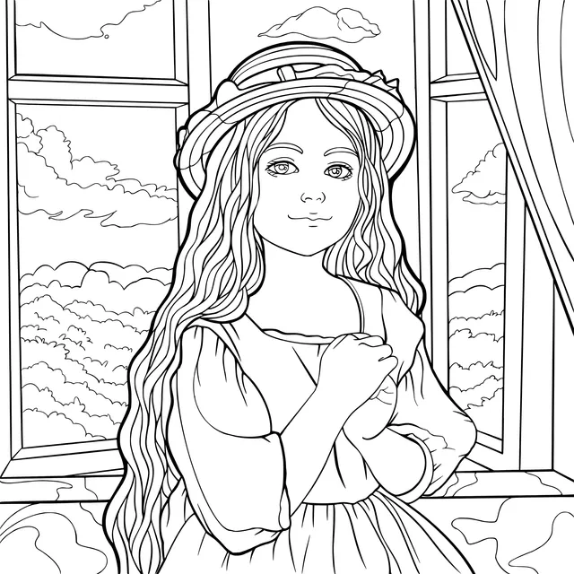 Red - haired Girl by the Window