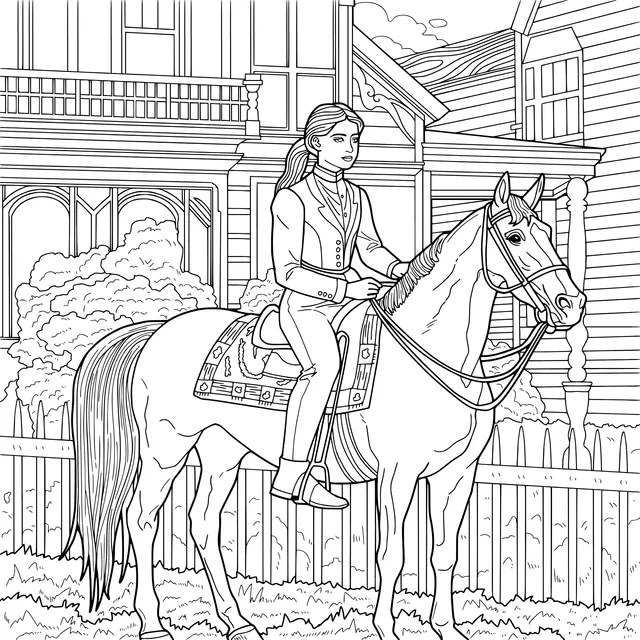 Woman riding a horse