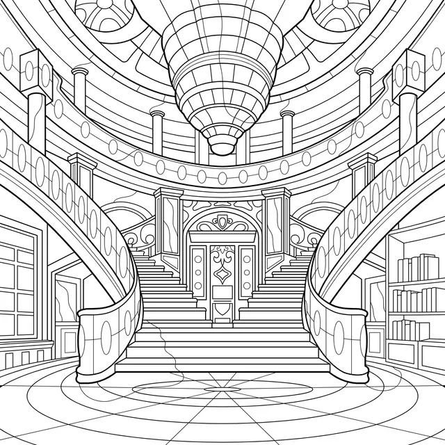 Gorgeous indoor staircase scene