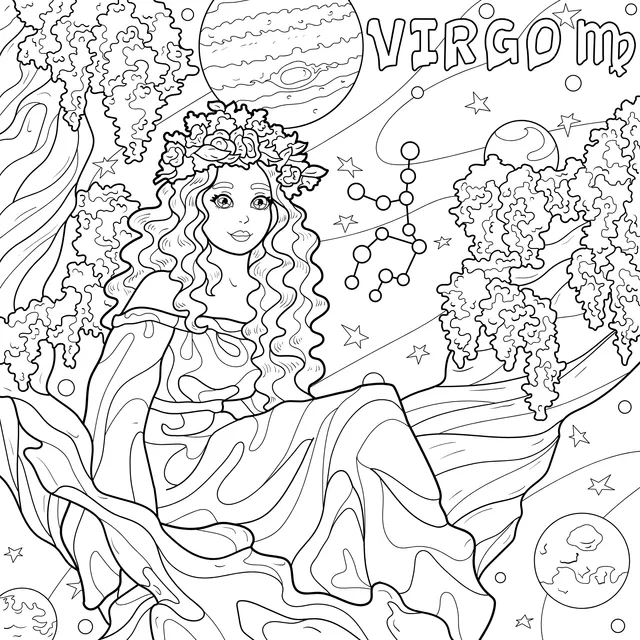 Virgo Girl Sitting on a Tree
