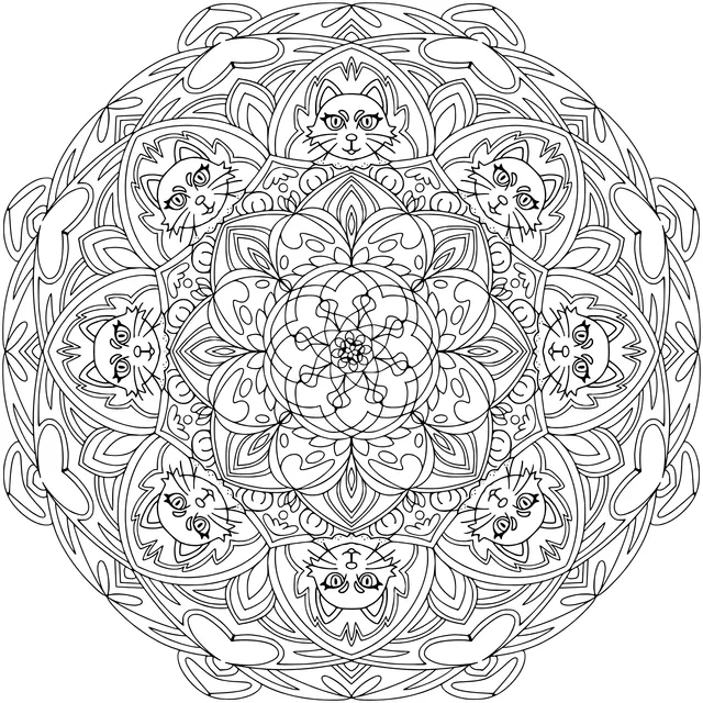 Cat Mandala Pattern