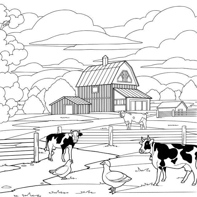 Rural Farm Scene
