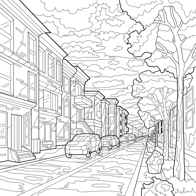 Colorful Street Scene
