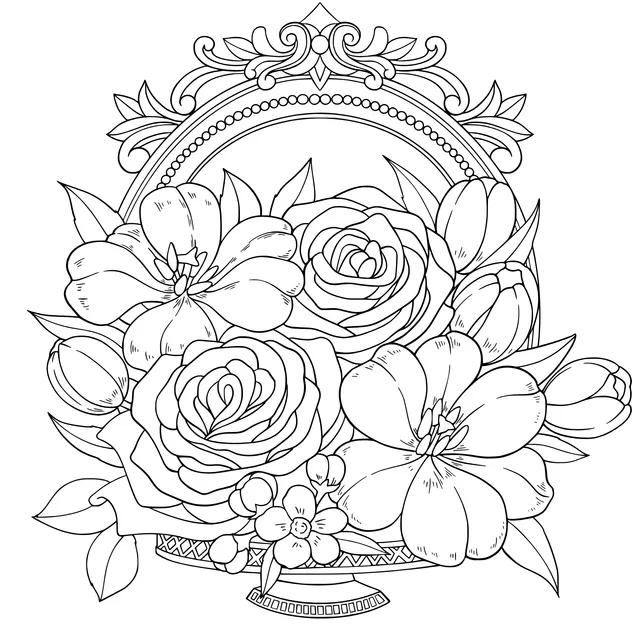 Floral Arrangement in a Picture Frame