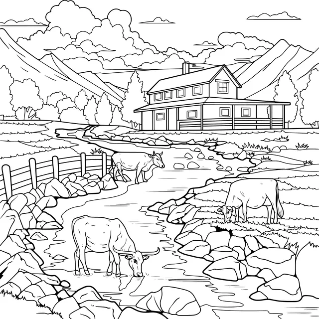 Idyllic pastoral scenery