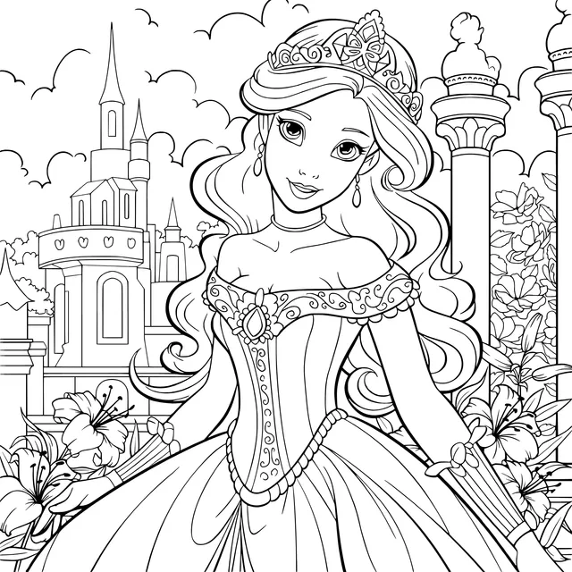 Princess in Front of the Castle