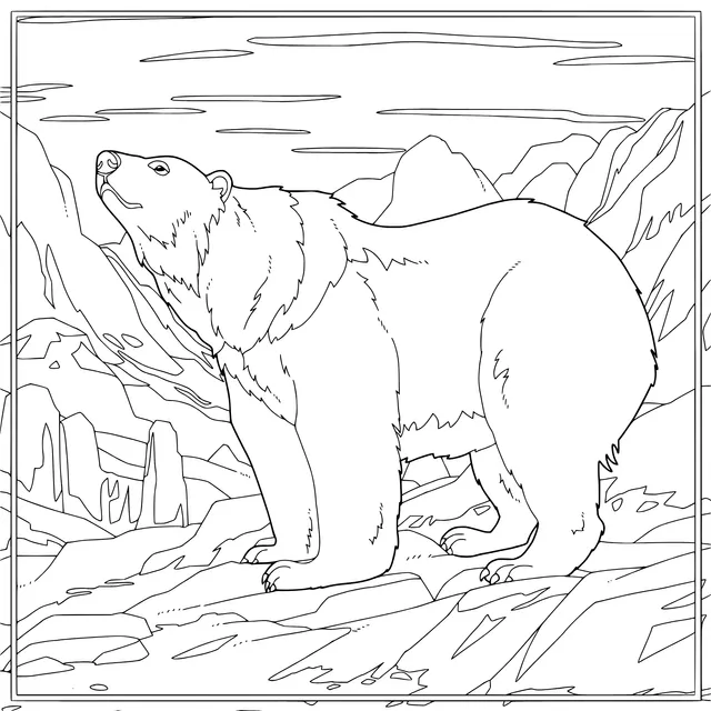 Polar Bear in the Polar Region